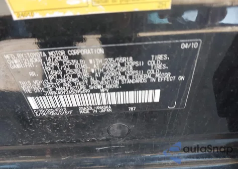 2010 Toyota Rav4 Sport V6 из США, поврежденный, VIN JTMRK4DV2A5095499